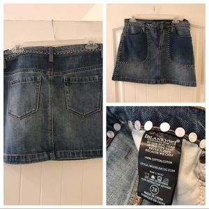 BLANKNYC studded mini jean skirt
